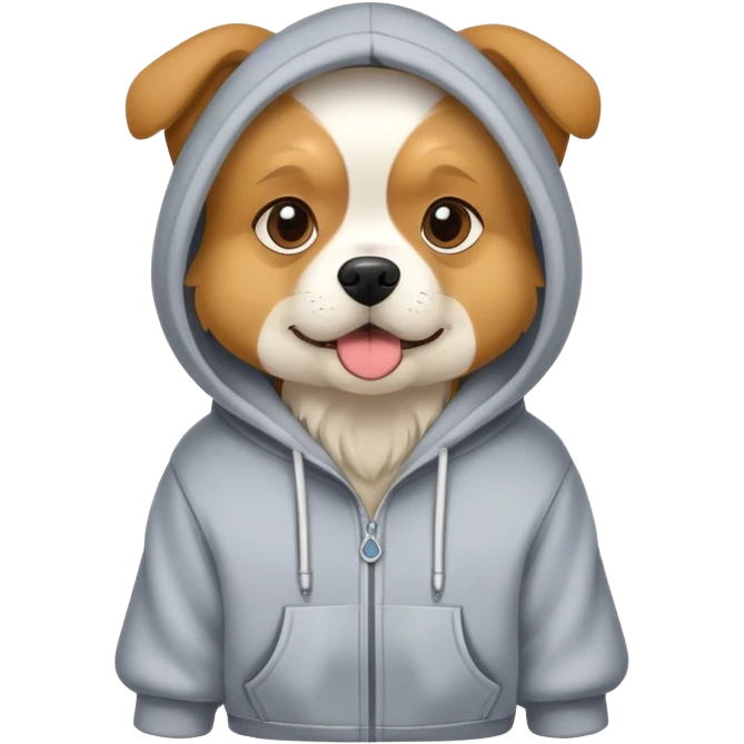 Dog wearing a hoodie  emoji