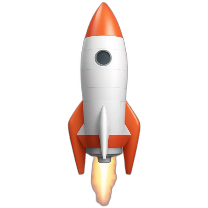 3d rocket emoji