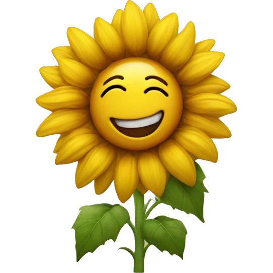 A smiling sunflower emoji