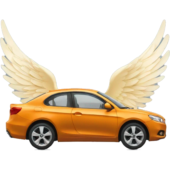 Voiture avec des ailes  emoji