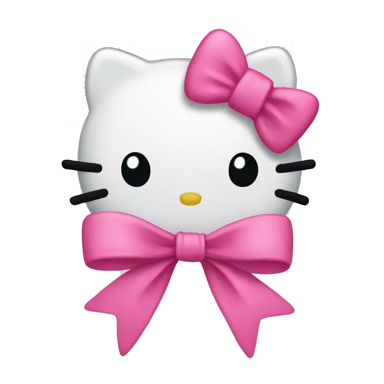 Hello kitty pink bow emoji