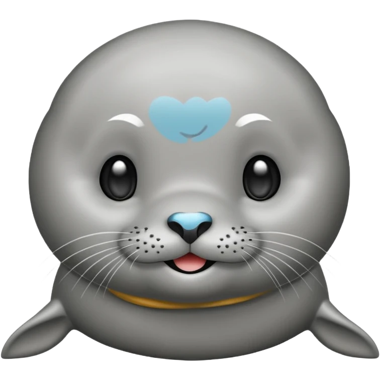 cute seal, front view, simple, friendly, suitable for an emoji emoji