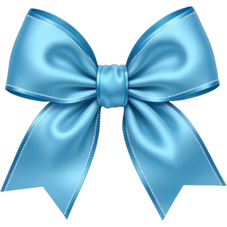Light blue Christmas bow emoji