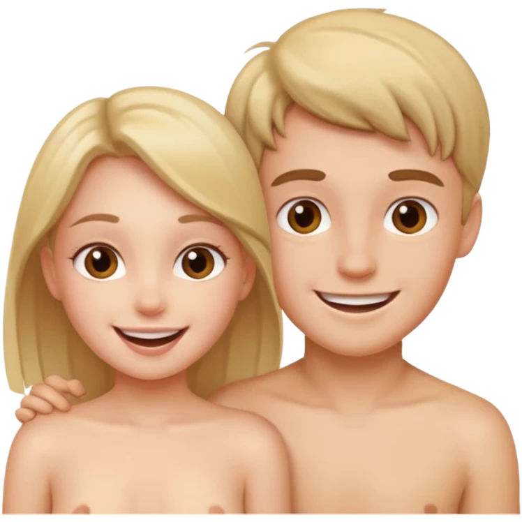 Kız erkek çıplak emoji