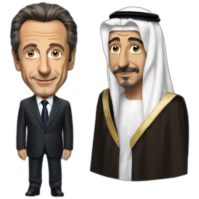 sarkozy with arab person emoji