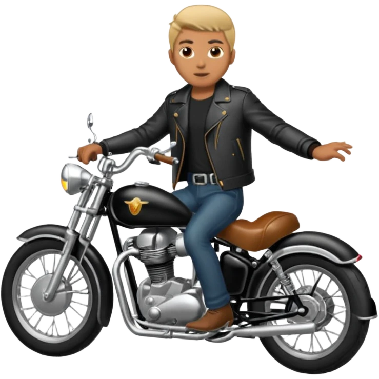 Bullet bike classic 350 driving by a man emoji