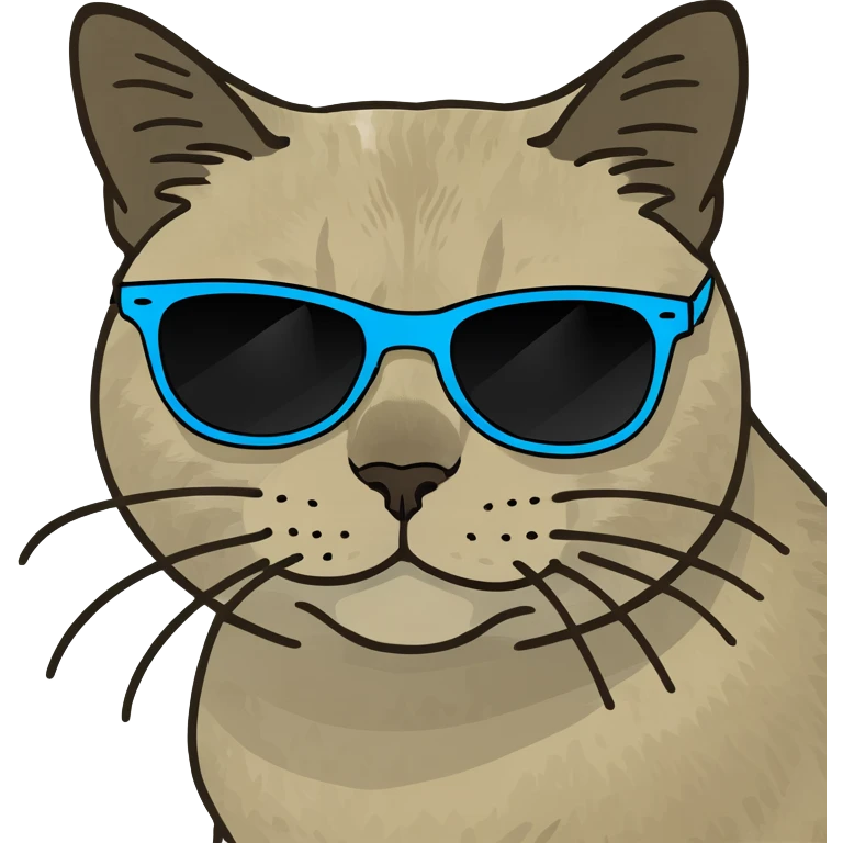 Cat with sunglasses emoji
