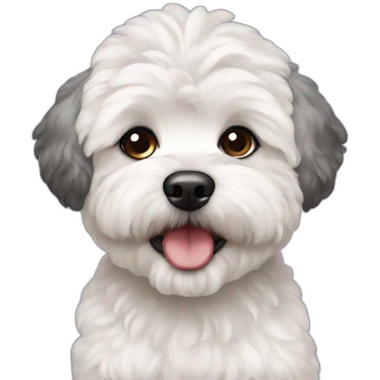 Maltipoo, one black ear emoji