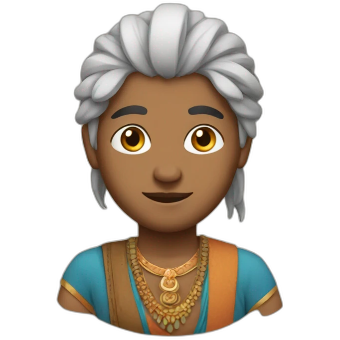 Indian with asian emoji