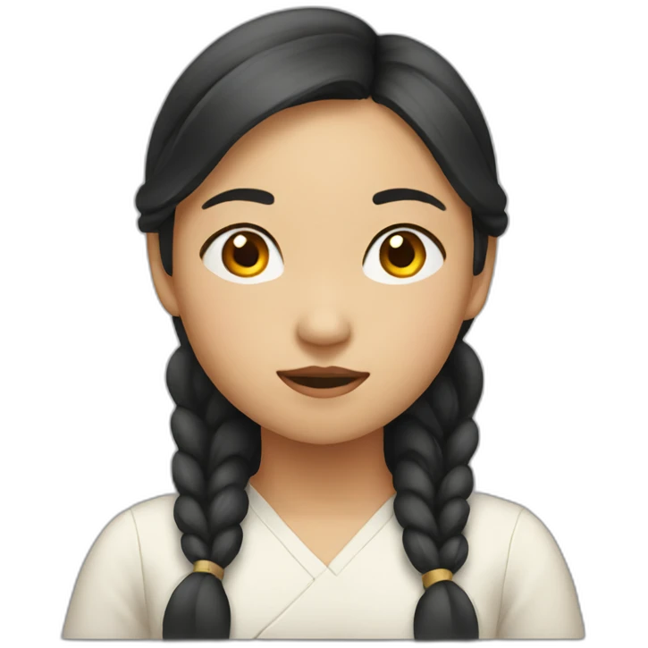 ASAIN GIRL THINKING emoji