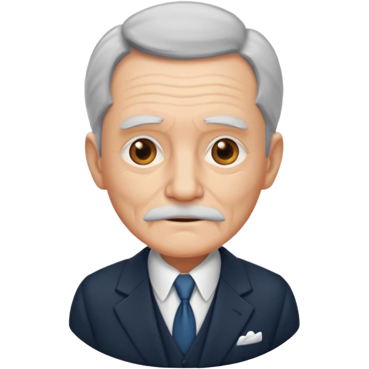 dapper old man portrait emoji