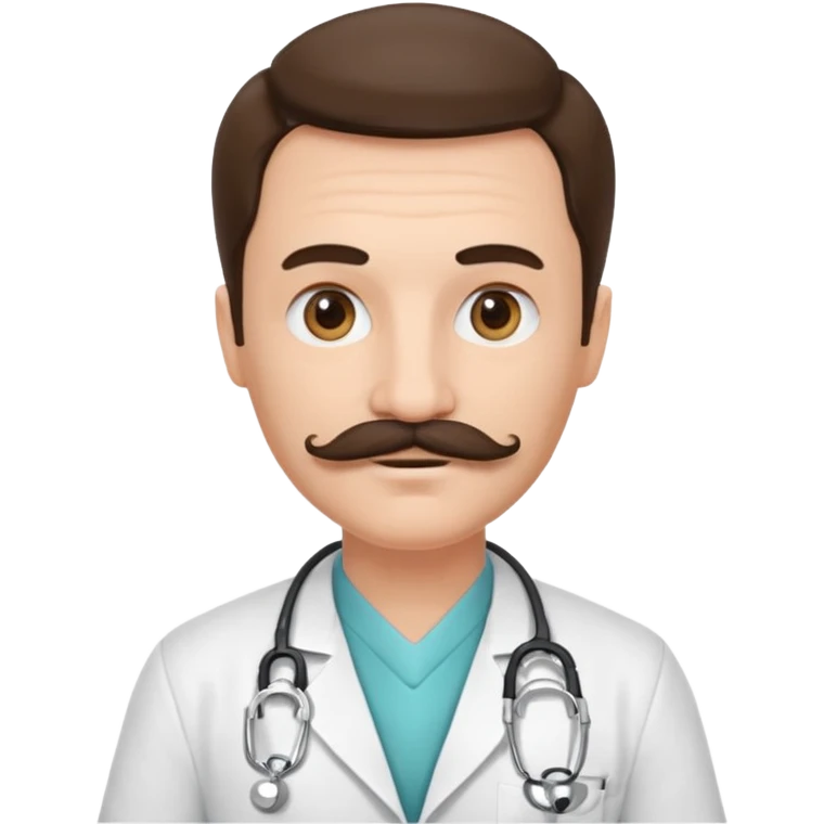 doctor with mustache emoji