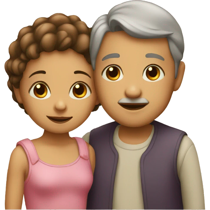 young child and old lovers emoji
