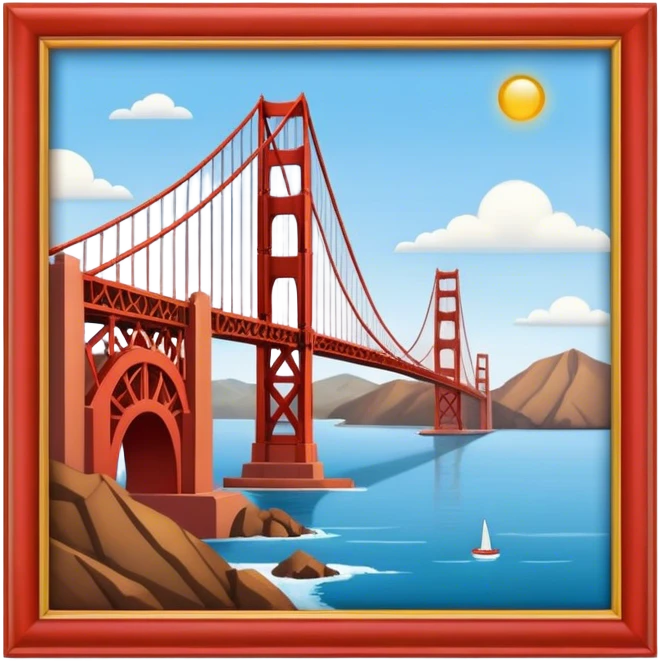 Cinematic Realistic Golden Gate Bridge Emoji emoji