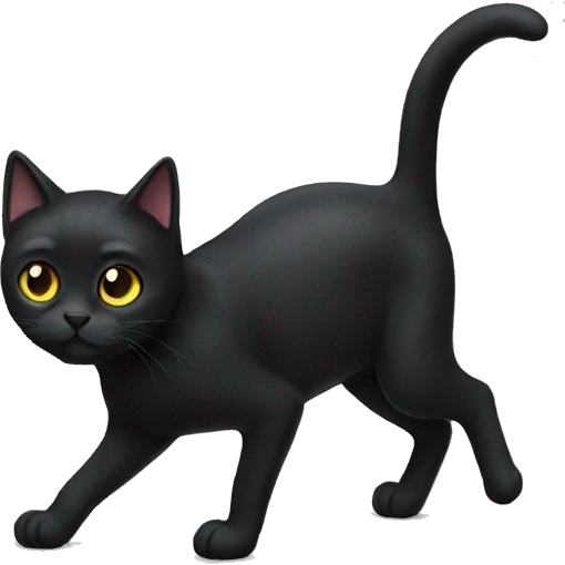 Black cat 4 leg emoji