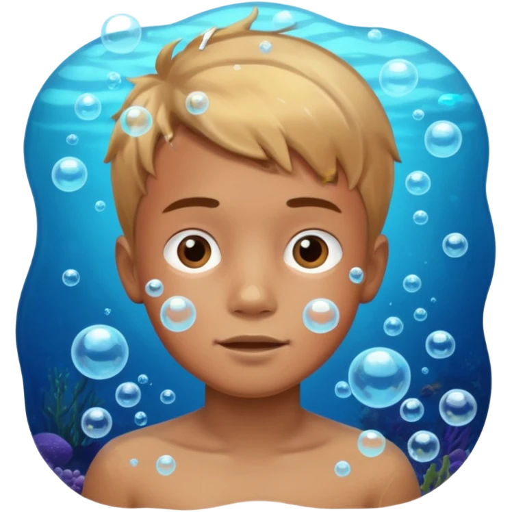 Underwater boy emoji