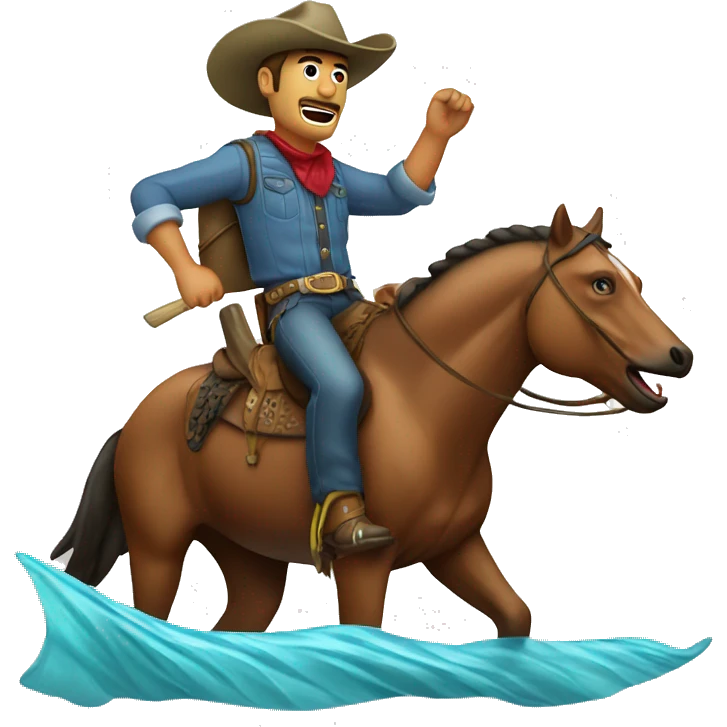 Cowboy riding chinook salmon emoji