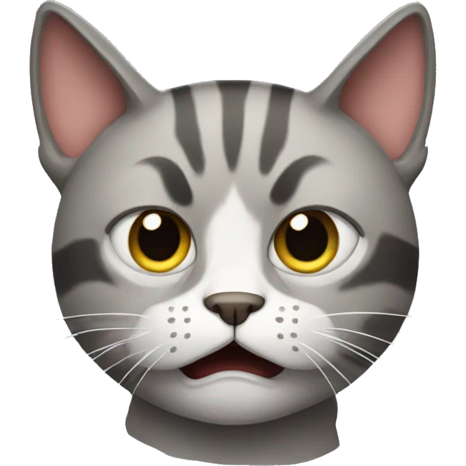 cat with angry eyes emoji