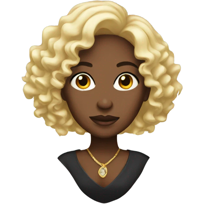 Black luxury female emoji