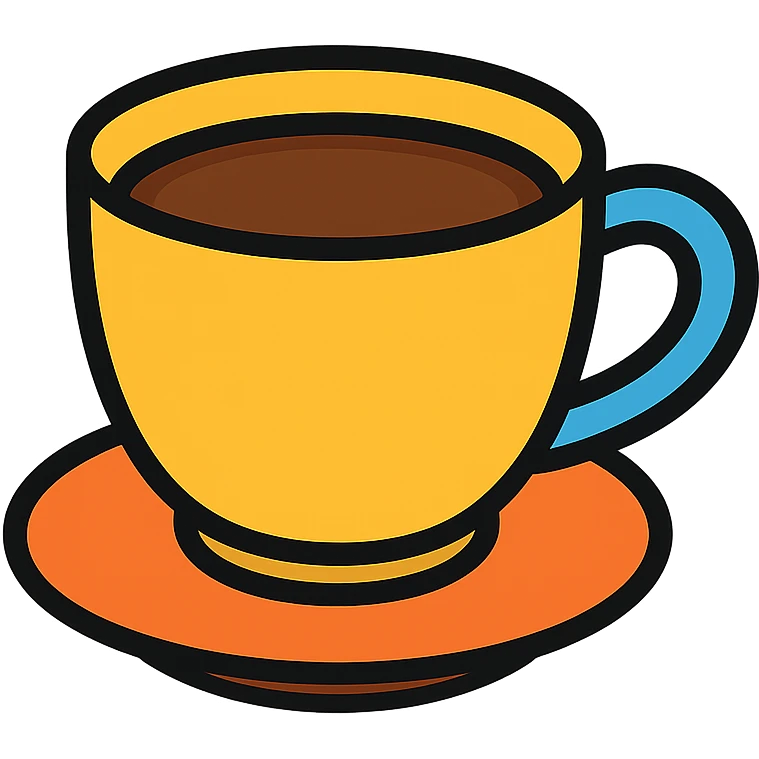 colored cup of coffee icon emoji