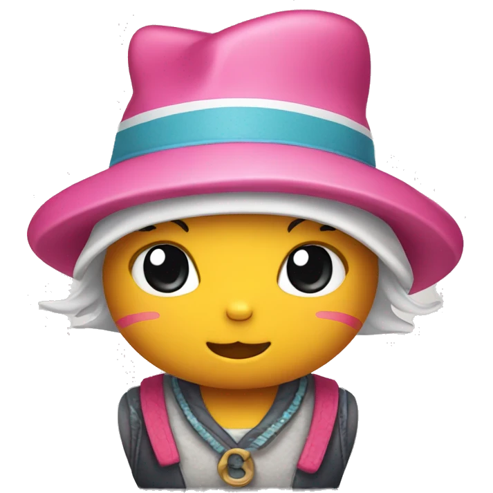 hello kitty with hat emoji