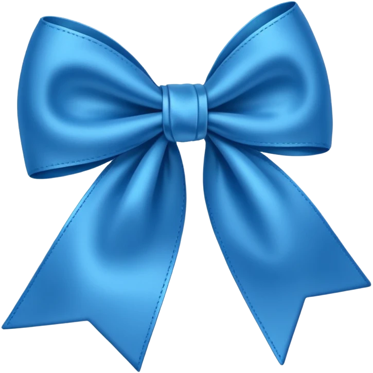 Blue bow emoji