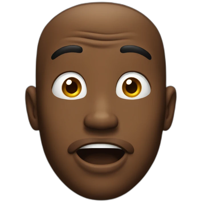 surprised black man emoji