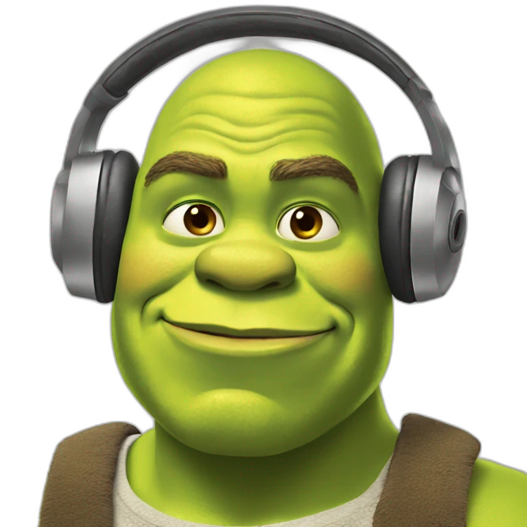 shrek with hearphones emoji