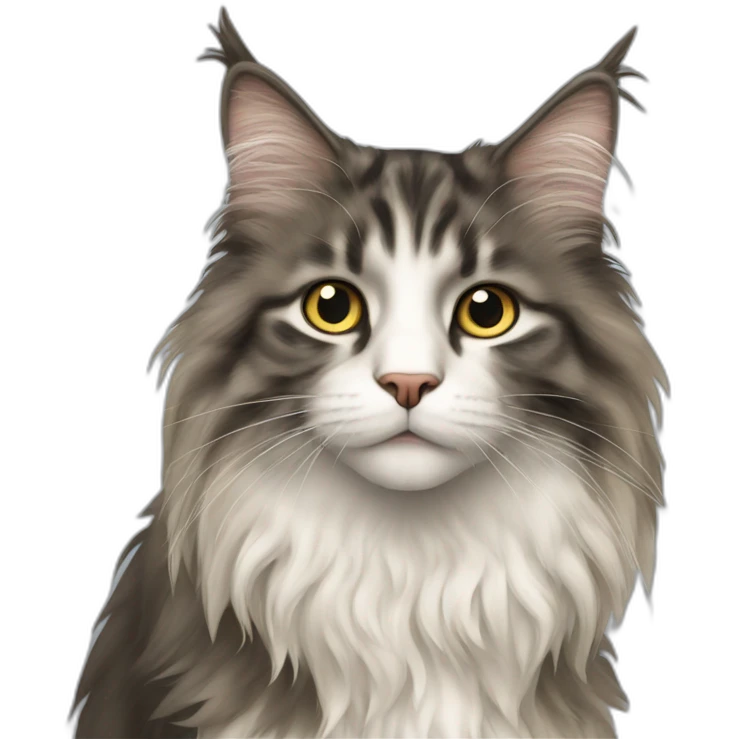 Norwegian forest cat emoji