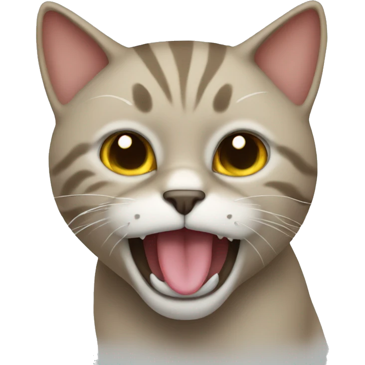 Cat with foot in mouth emoji