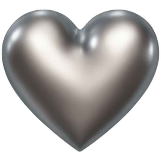 metallic heart emoji