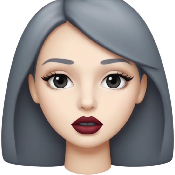 gray color lipstick emoji