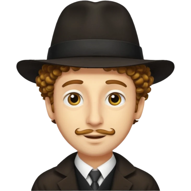 A yellow Jewish guy with the hair and nose and hat emoji