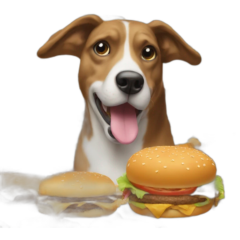 dog-eating-burger emoji
