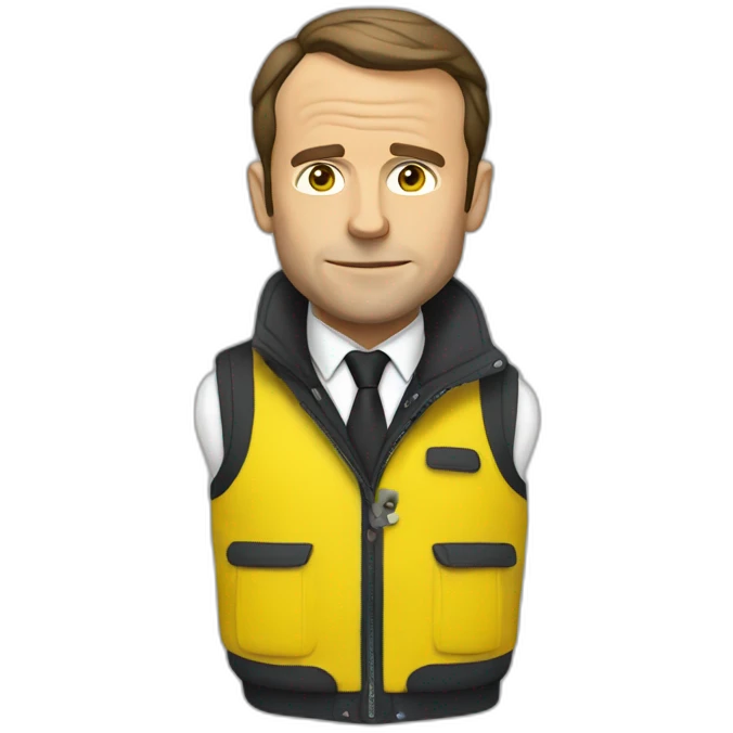 macron with gilet jaune emoji