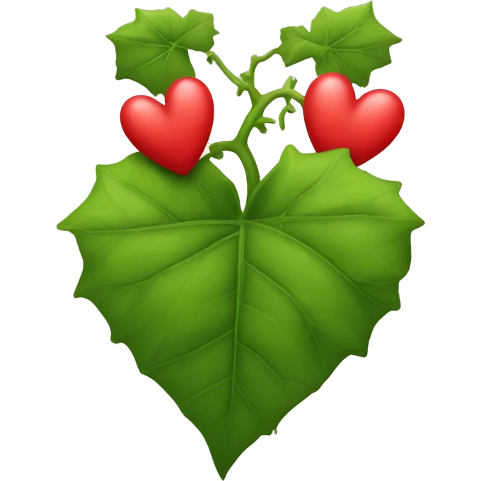 ivy wrapped around red heart emoji