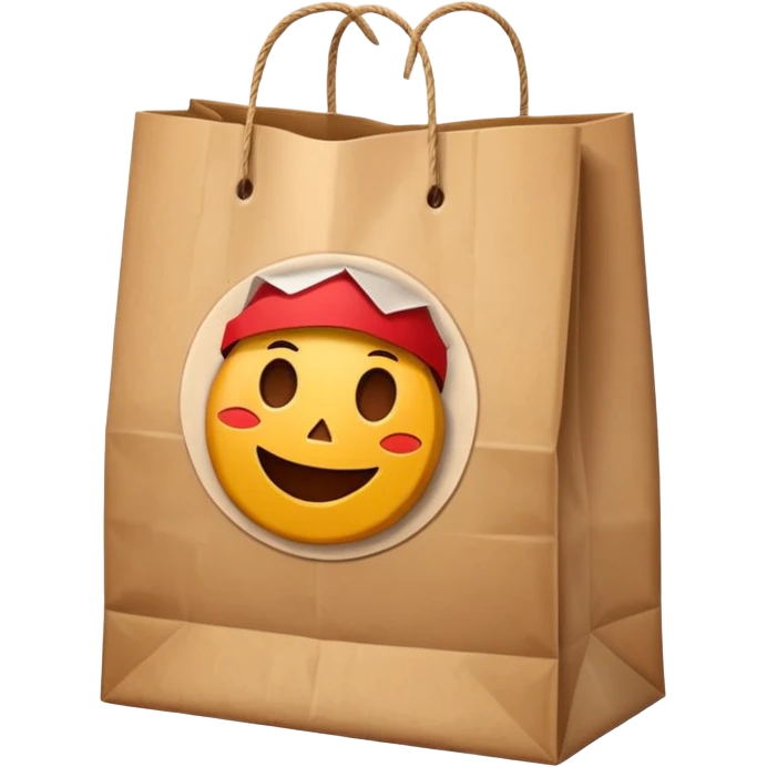 zometo delevery paper bag  emoji