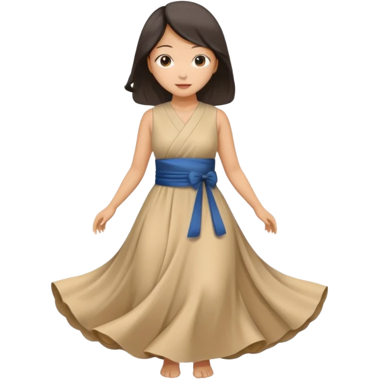 Asian women from japan wearing a dress emoji