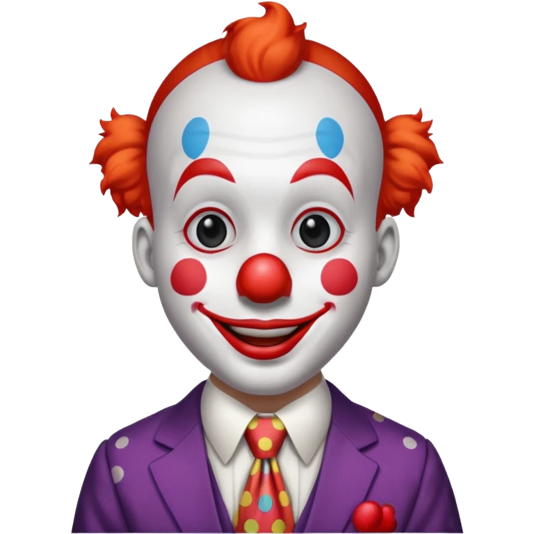 Clown with polka-dot tie emoji