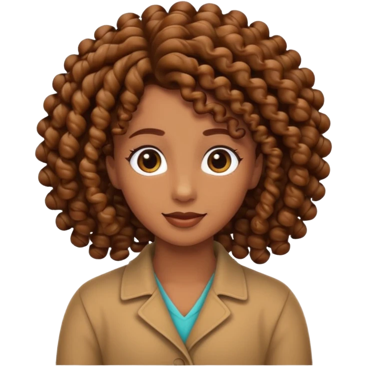curly hair strand shaped like a spiral emoji