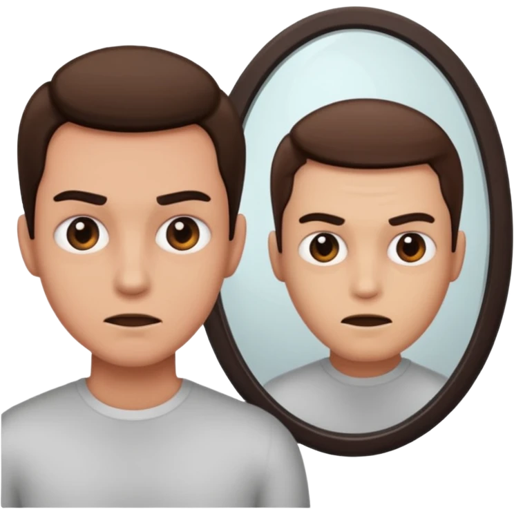 Killer behind man on mirror emoji