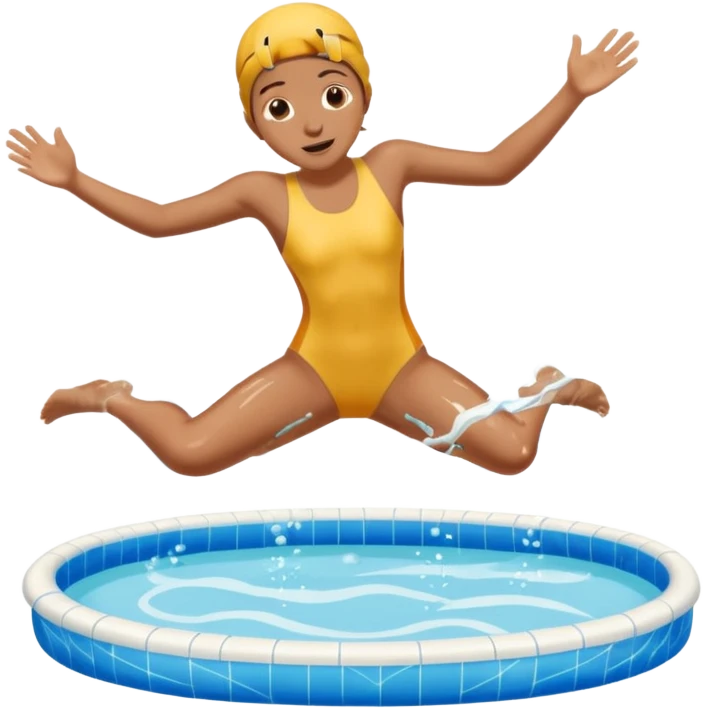 jumpimg into swimming pool splash emoji
