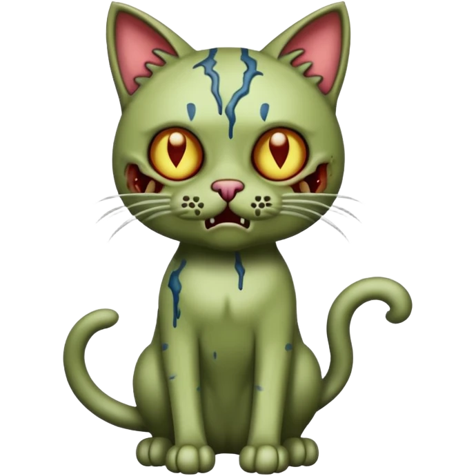 zombie cat full body emoji