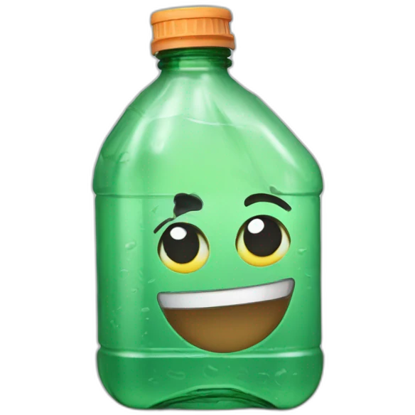 A trashed plastic bottle emoji