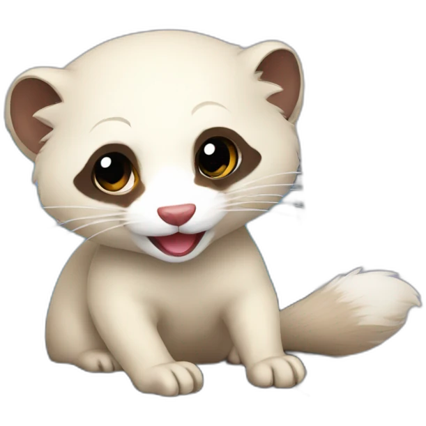 ferret using laptop emoji