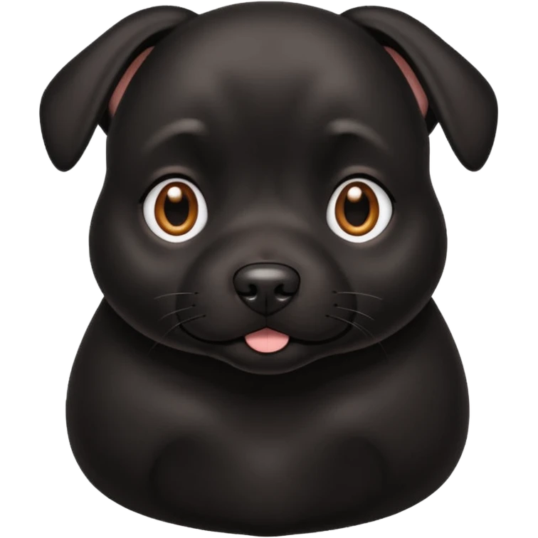 pregnant black dog emoji
