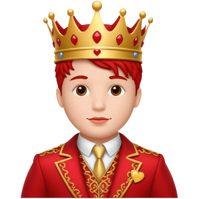 Red King in hearts suit emoji