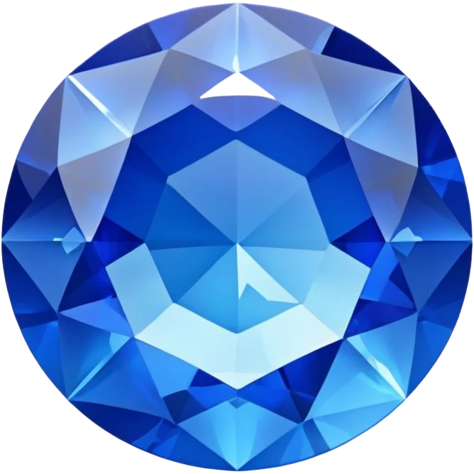 sapphire gemstone, blue precious gem, brilliant cut emoji