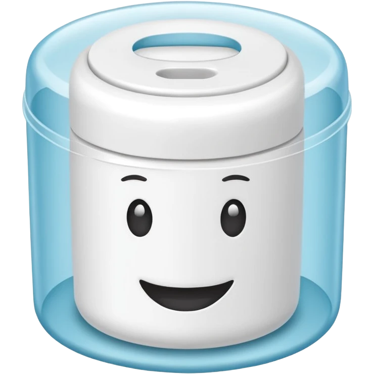 White Round plain pack of dental floss emoji