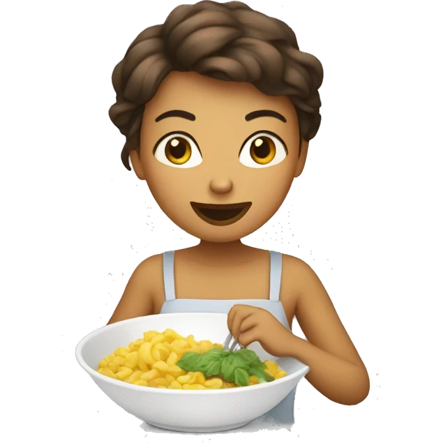 une veille femme qui mange emoji